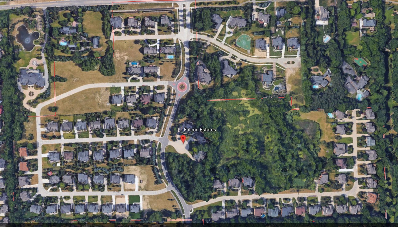 Falcon Estates aerial view of the community